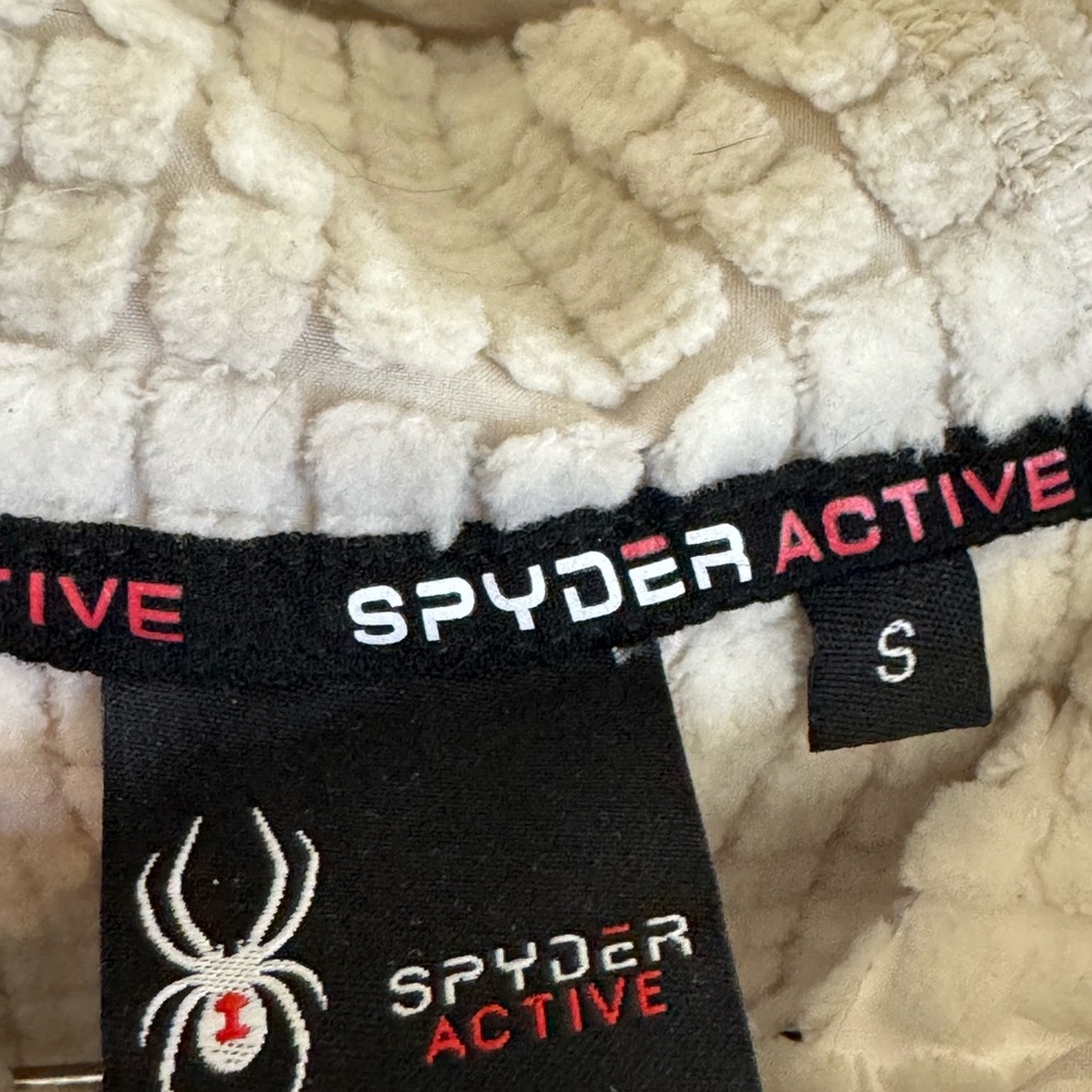 Spyder Cream Sherpa-Lined Active Hoodie NWOT, Size Small - Picture 2 of 3